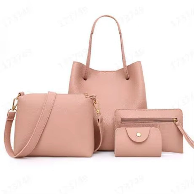 2023 New Spring Wholesale Cheap Promotional Pu Leather Hand Bag Sets Fashion Women Bucket Handbags