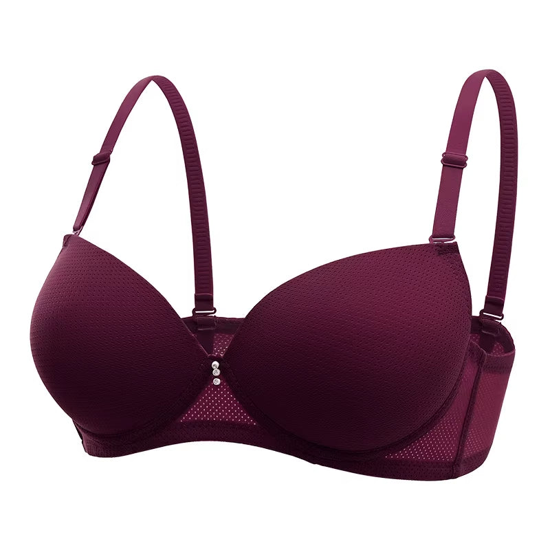 Size 34-38 Ready Stock Smooth Cup Solid Color Push up Women Breast Bra with All Colors